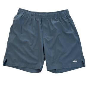 Mitre Mens Athletic Shorts L Gray Running Gym Activewear Performance Athleisure